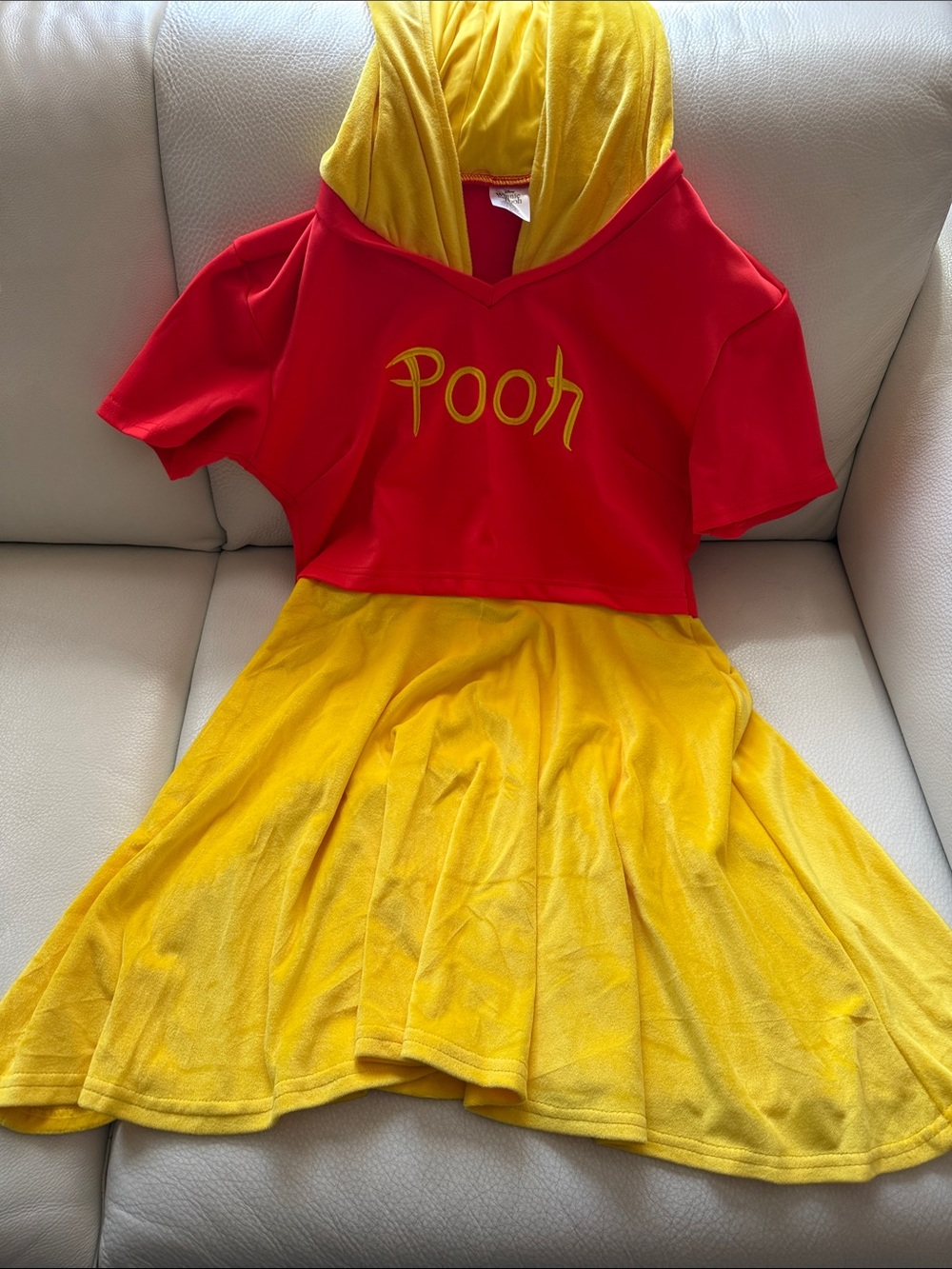 Spirit Red and Yellow Pooh Hooded Dress Costume